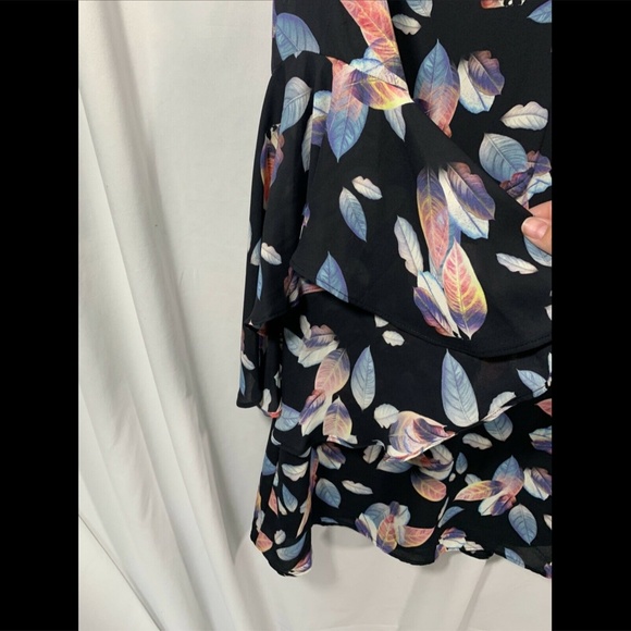 NWT Nicole Miller NY Long‎ Ruffle Sleeve Dress 2 - Picture 8 of 12